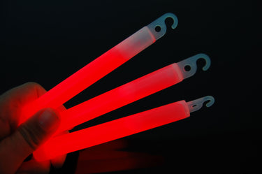 6 inch 15mm Red Premium Safety Glow Sticks- 25 Per Package